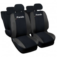 Coprisedili Auto Compatibili Panda Hybrid 2021 Versione Intero Nero Grigio scuro