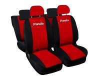 Coprisedili Auto Compatibili Panda Hybrid 2021 Versione Intero Rosso Nero