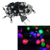 LUCE LED MULTICOLORE SFERE PICCOLE 40 PALLINE DECORAZIONI WATERPROOF LIGHT PER FESTE NATALIZIE 