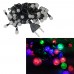 LUCE LED MULTICOLORE SFERE PICCOLE 40 PALLINE DECORAZIONI WATERPROOF LIGHT PER FESTE NATALIZIE 