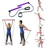 ATTREZZO ELASTICO DA ALLENAMENTO LONG ESERCIZI BRACCIA RESISTENZA PILATES CORDA ELASTICA 