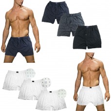 BOXER CLASSICO MAGLINA INTIMO UOMO ELASTICIZZATO NOVENOVE 100% COTONE FONDO SCURO o CHIARO A SCELTA