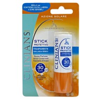 CLINIANS BELLEZZA SOLARE STICK PROTETTIVO ANTI AGE TRIPLA PROTEZIONE TRASPARENTE SENZA RESIDUI SPF 30 ALTA 10ml - 0286