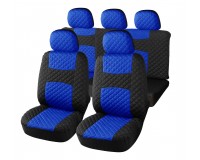 COPRISEDILI UNIVERSALI MOD. A20 PER AUTO TRAPUNTATO ANTERIORI E POTERIORI BLUE ROYAL/NERO