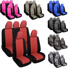 Set completo coprisedili universali per auto bicolore, mod. A23, anteriori e posteriori , 6 colori disponibili a scelta