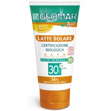 Latte Solare Geomar Bio Protezione Alta SPF 30 con 36% di Succo di Aloe Vera Biologico, 100ml - 122810