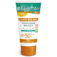 LATTE SOLARE GEOMAR BIO PROTEZIONE ALTA SPF 50 CON 32% SUCCO DI ALOE VERA BIOLOGICO 100ml - 2820