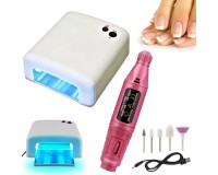 LAMPADA FORNETTO UV 36W NAIL ART RICOSTRUZIONE UNGHIE E FRESA PER MANICURE E PEDICURE