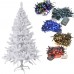 ALBERO DI NATALE UTILIZZABILE PER INTERNO\ESTERNO COLORE BIANCO VARIE MISURE CON LUCI 