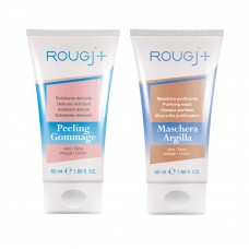 Rougj Maschera purificante viso argilla + Esfoliante delicato Gommage viso