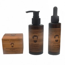 SET COMPLETO TRATTAMENTO BARBA FACE COMPLEX MAN STYLE SIERO BARBA\ CREMA AMMORBIDENTE\ SHAMPOO DA BARBA