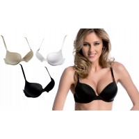 Reggiseno push-up Love&Bra, con doppia coppa preformata, disponibile in 3 colori e varie taglie